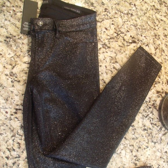 Guess Power Skinny Black Mysteek Wash Glitter Jean - Picture 10 of 16